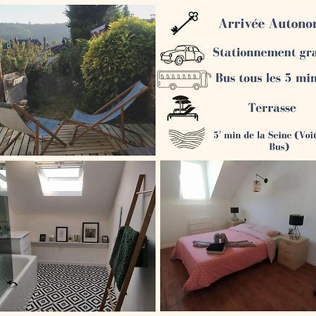 Le Nid Normand Avec Terrasse - Stationnement Facile Et Gratuit - 5 Min Seine Apartment Deville-les-Rouen Екстериор снимка